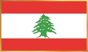 libanon-flagge, vektorillustration vektor