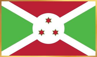 Burundi-Flagge, Vektorillustration vektor