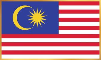 Malaysia-Flagge, Vektorillustration vektor