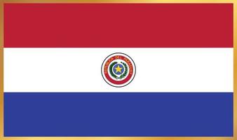 paraguays flagga, vektorillustration vektor