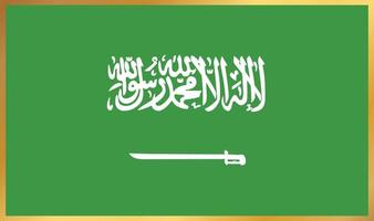 Saudiarabien flagga, vektorillustration vektor