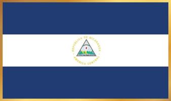 nicaragua flagga, vektor illustration