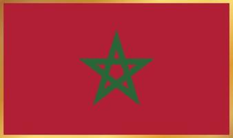 Marockos flagga, vektorillustration vektor