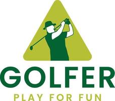 kreativ design för golfares logotyp vektor