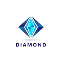 Blaues Diamant-Form-Logo vektor