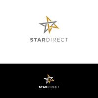 Enkel interlocked Star-logotyp vektor