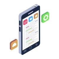 ein Icon-Design von mobilen Apps vektor