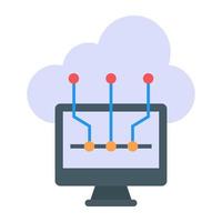 web-codierung im trendigen editierbaren flachen symbol vektor