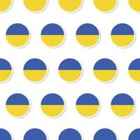 sömlös ukrainska flagga klistermärke mönster vektor
