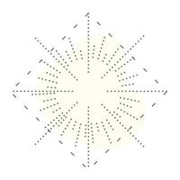 Sonnenlicht-Muster-Ikone des Linienstils, platzendes Tattoo vektor
