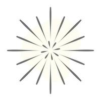 Sonnenlicht-Muster-Ikone des Linienstils, platzendes Tattoo vektor