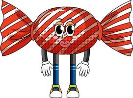 Süßigkeiten-Cartoon-Figur auf weißem Hintergrund vektor