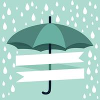 Regenschirm mit Regen vektor