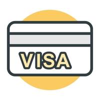 Konzepte für Visa-Karten vektor