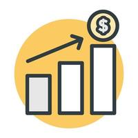 Diagramm zum finanziellen Wachstum vektor