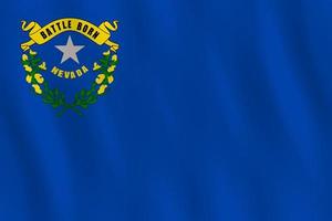 nevada us-staatsflagge mit schwenkeffekt, offizielle proportionen. vektor