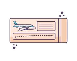 Flugticket-Design vektor