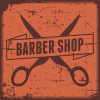 Orange Barber Shop Zeichen vektor