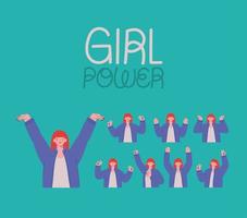 girl power -kort vektor