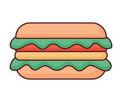 Schinken-Sandwich-Illustration vektor