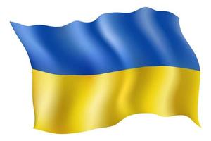 Ukrainas nationella flagga vektorillustration isolerad på vit bakgrund vektor