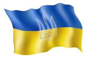 Nationalflagge der ukrainischen Vektorillustration isoliert auf weißem Hintergrund vektor