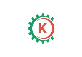 k logotyp bokstav design vektorbild vektor