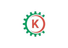 k-Logo-Buchstaben-Design-Vektorbild vektor
