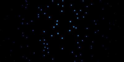 dunkelblauer Vektorhintergrund mit kleinen und großen Sternen. vektor