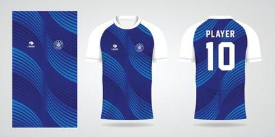 Designvorlage für blaues Sporthemdtrikot vektor