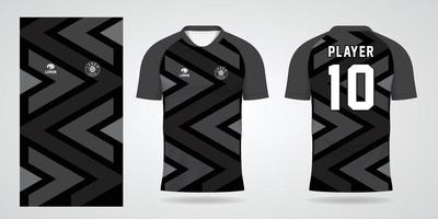 Designvorlage für schwarzes Sporthemd-Trikot vektor