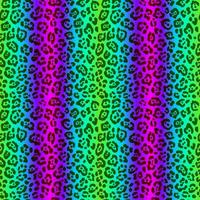Neon Leopard nahtlose Muster. heller farbiger gefleckter Hintergrund. Vektor-Regenbogen-Tierdruck. vektor