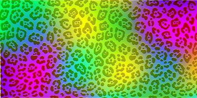 Neon-Leopardenmuster. regenbogenfarbener gefleckter Hintergrund. Vektor-Tierdruck. Hintergrund vektor