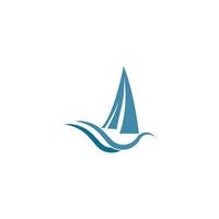 Segelboot-Logo-Icon-Design-Vektor-Illustration vektor