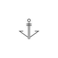 ankare ikon logotyp formgivningsmall vektor