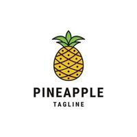 Ananas-Logo-Icon-Design-Vorlage vektor