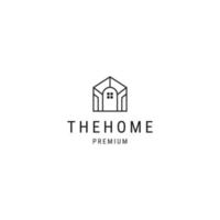 Home-Line-Logo-Konzept, flache Icon-Design-Vorlage vektor