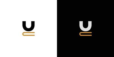 unik och modern logotypdesign för uc-bokstavsinitialer vektor