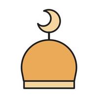 Masjid-Symbol für Website, Präsentationssymbol editierbar vektor