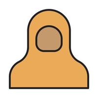 kvinnor islamisk ikon för webbplats, presentation symbol redigerbar vektor