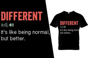 anderes lustiges Definitionst-shirt Design vektor