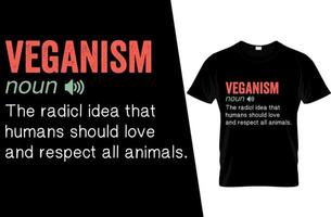 Veganismus lustiges Definitionst-shirt Design vektor