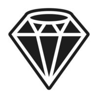 en platt ikon för diamantsmycken för appar eller webbplatser vektor