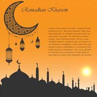 ramadan kareem bakgrundsmall, islamisk illustration vektor