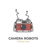modern vintage kamera robot ikon vektor