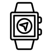 enkel smartwatch vektorikon, redigerbar, 48 pixlar vektor