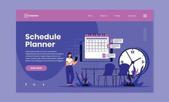 planplaner-landingpage vektor