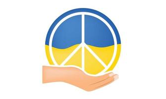 dritter weltkrieg ukraine russland konflikt friedensflagge nation vektor ukrainerussland krieg ukrainisches logo