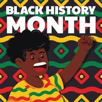 Glückliche Menschen feiern den Monat der schwarzen Geschichte vektor