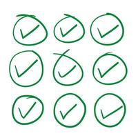 grön cirkel bock ikon med handritad doodle stil vektor